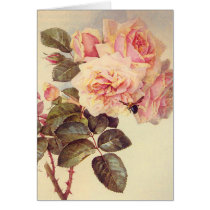 De rozen en een Hommel danken u kaarden kaarten