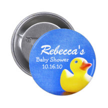 De rubber Knoop van het Baby shower Ducky Speldbuttons
