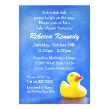 De rubber Uitnodigingen van het Baby shower Ducky
