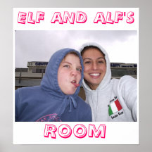 De ruimte van ALf en van het elf Afdruk