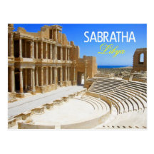 De Ruïnes van het theater van Sabratha, Libië Wens Kaart