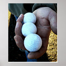 De ruwe Golfballen van de Holding van de Hand Afdruk