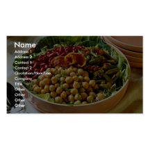 De salade van de boon voor voedselminnaars visitekaart sjablonen