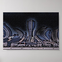 De Samendrukking van Montreal Print