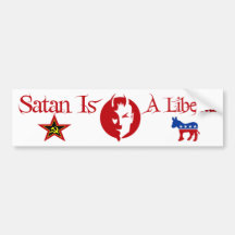 De Satan is Liberaal Bumperstickers
