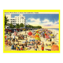 De Scène van het strand, Fort Lauderdale, de Wijno Wenskaarten
