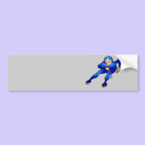 De schaatser van de snelheid - de schaatser van he bumperstickers
