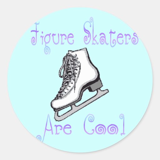De Schaatsers van het cijfer zijn Koel Ronde Sticker