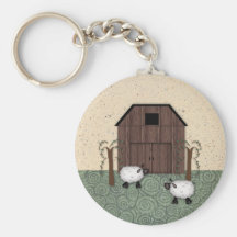 De Schapen Keychain van de schuur Sleutel Hangers