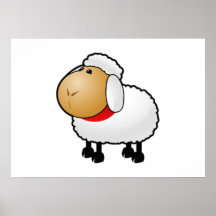 De Schapen van de cartoon Poster