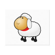 De Schapen van de cartoon Stretched Canvas Afdruk