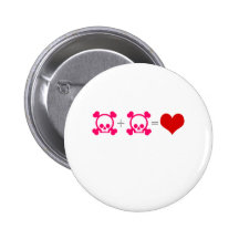 De schedel van de liefde buttons