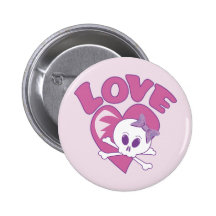 De Schedel van de liefde Speld Button