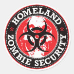 De Schedel van de Veiligheid van de Zombie van het Ronde Stickers