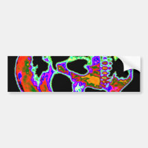 De Schedel van Psychedellic Bumpersticker