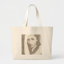 De Schets van het meisje Canvas Tassen