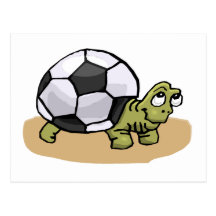 De Schildpad van de Bal van het voetbal Wens Kaarten