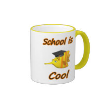 DE SCHOOL IS KOEL - VISSEN KOFFIE BEKERS