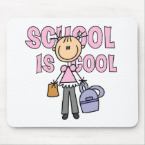 De School van het meisje is Koel muismatten