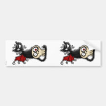 de scrapbooking stickers van het hoektandkat bumpersticker