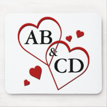 De Sjabloon Mousepad van twee Harten Muis Matten