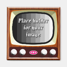 de Sjabloon van de jaren '50Televisie Koelkast Magneten