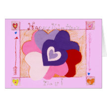 De Sjabloon van de Kaart van de Valentijnskaarten 