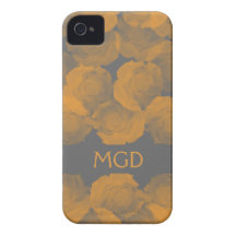 De sjofele en elegante perzikchroma nam bloeimonog Case-Mate iPhone 4 hoesjes