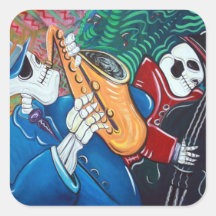 De slechte Band van het Been van Blauw Vierkante Sticker