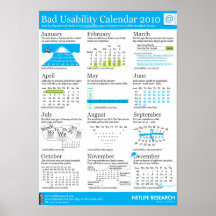 De slechte Kalender 2010 het Engels van de Bruikba Print