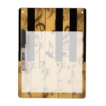 De Sleutels en de Muzieknoten van de piano Whiteboard