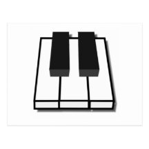 De Sleutels van de piano Wenskaart