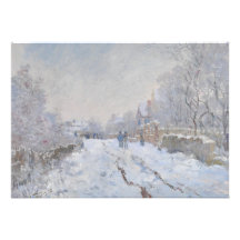 De Sneeuw van de winter in Argeteuil Persoonlijke Aankondiging
