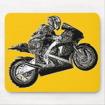 De snelheidsverslaafde van de motorfiets muismat