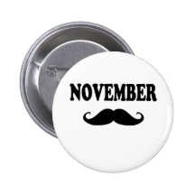 De Snor van november!!! Speld Buttons