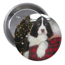 De Spelden van Kerstmis van het Spaniel van de aan Speld Button