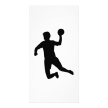 De speler van het handbal foto kaart