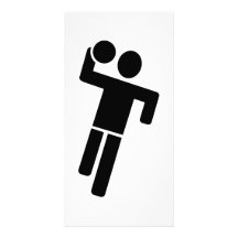 De speler van het handbal fotokaart