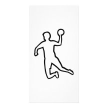 De speler van het handbal gepersonaliseerde fotokaarten