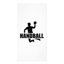 De speler van het handbal fotokaart sjabloon