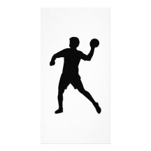 De speler van het handbal persoonlijke fotokaart