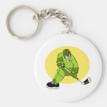 De Speler van het Hockey van de olijf Sleutel Hangers