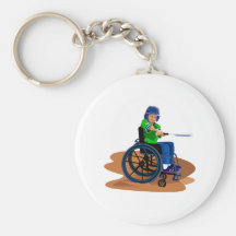 De Speler van het honkbal Sleutelhanger
