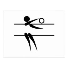 De Speler van het volleyball Wenskaarten