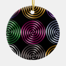 De spiraalvormige Bal van Kerstmis Kerstboom Ornamenten