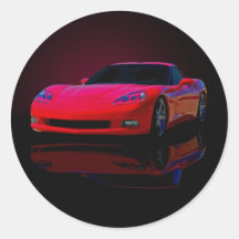 De Sportwagen van Amerika Ronde Sticker