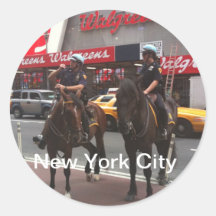 De Stad van New York Ronde Stickers