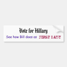 De stem voor Hillary, ziet hoe de Rekening als, Pr Bumpersticker