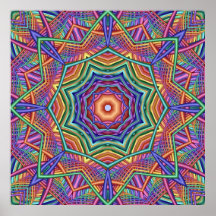 De Ster van de droom, Fractal Samenvatting wallart Print