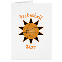 De Ster van het basketbal Wenskaarten